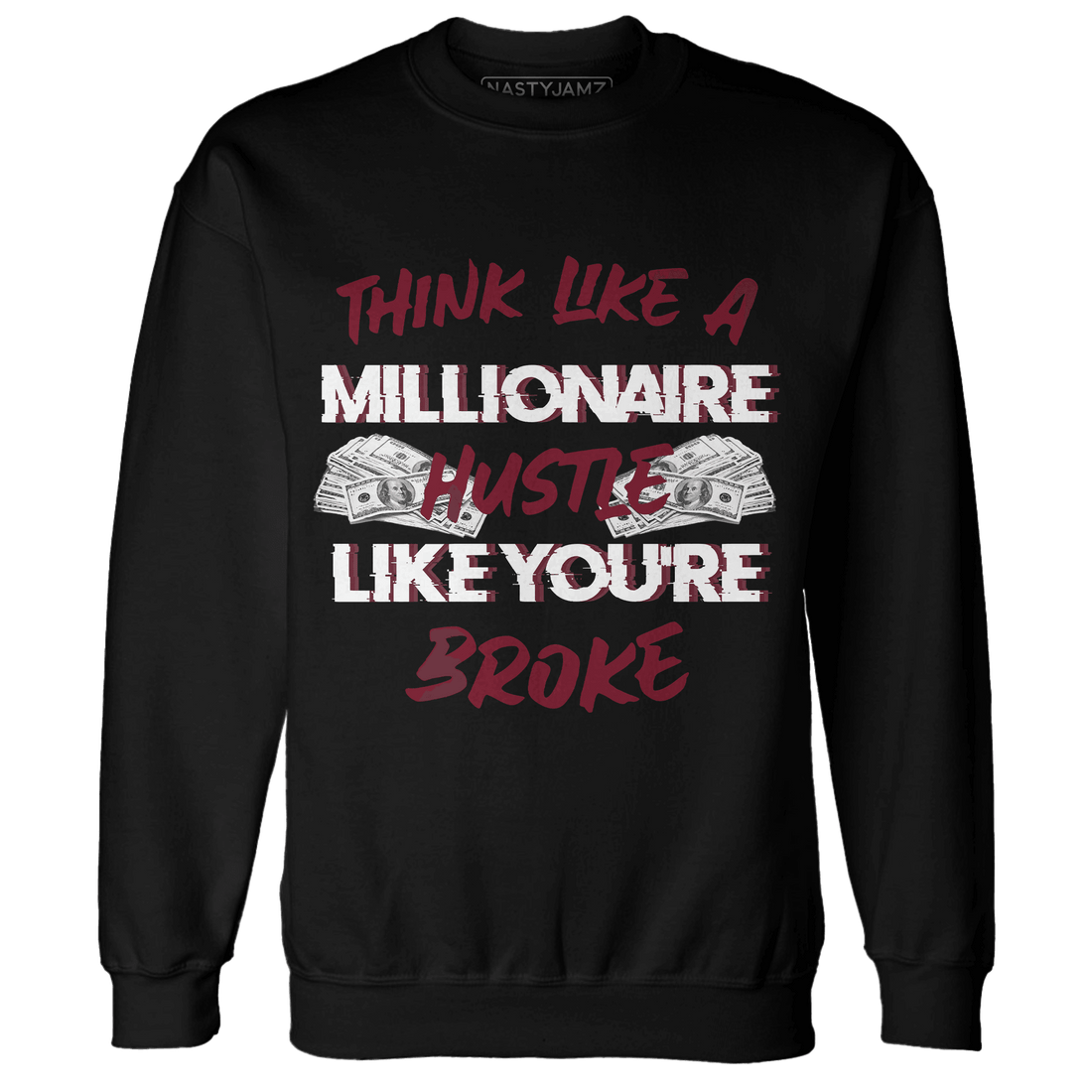High White Team Red 1s Sweatshirt Match Hustle Millionaire - NastyJamz