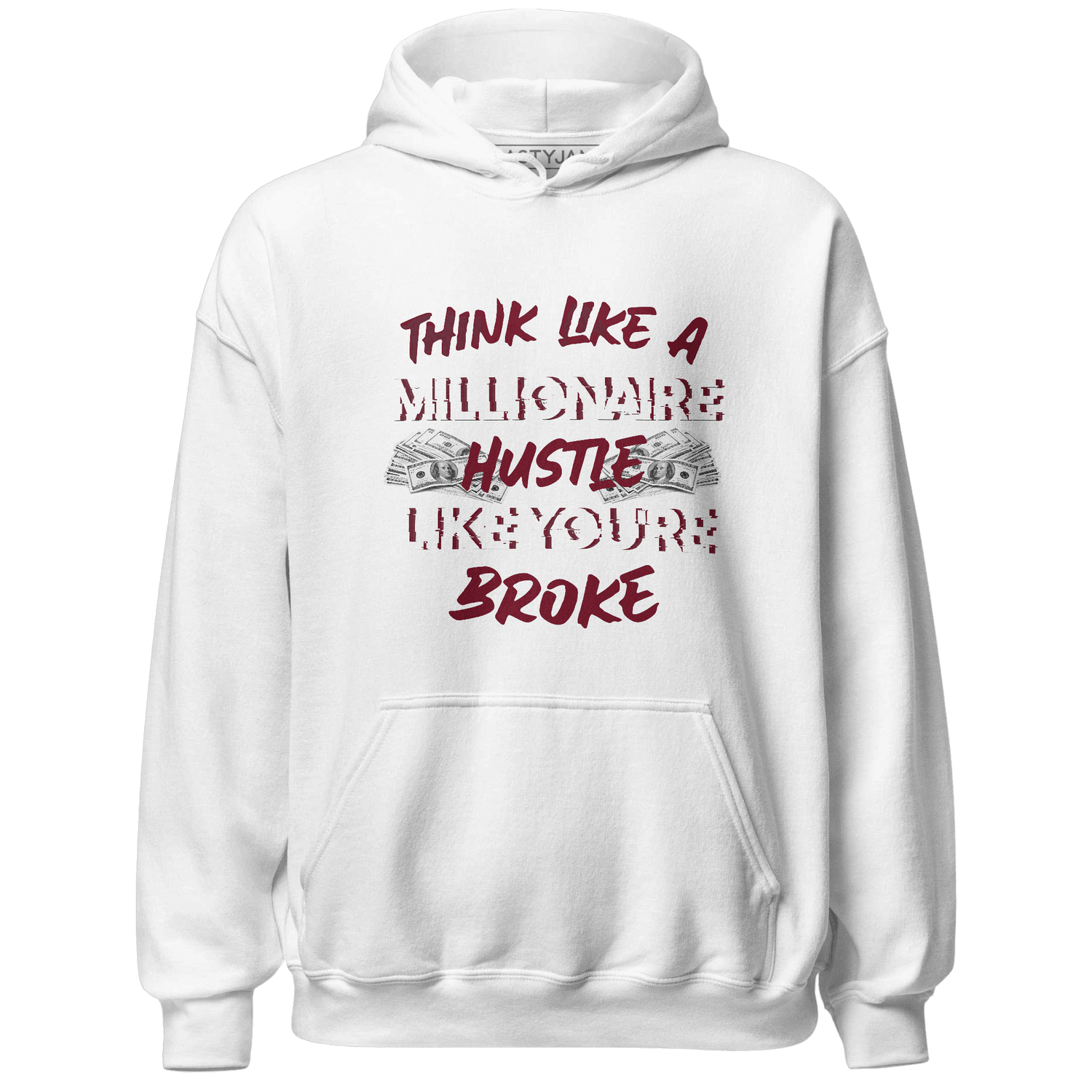 High White Team Red 1s Hoodie Match Hustle Millionaire - NastyJamz