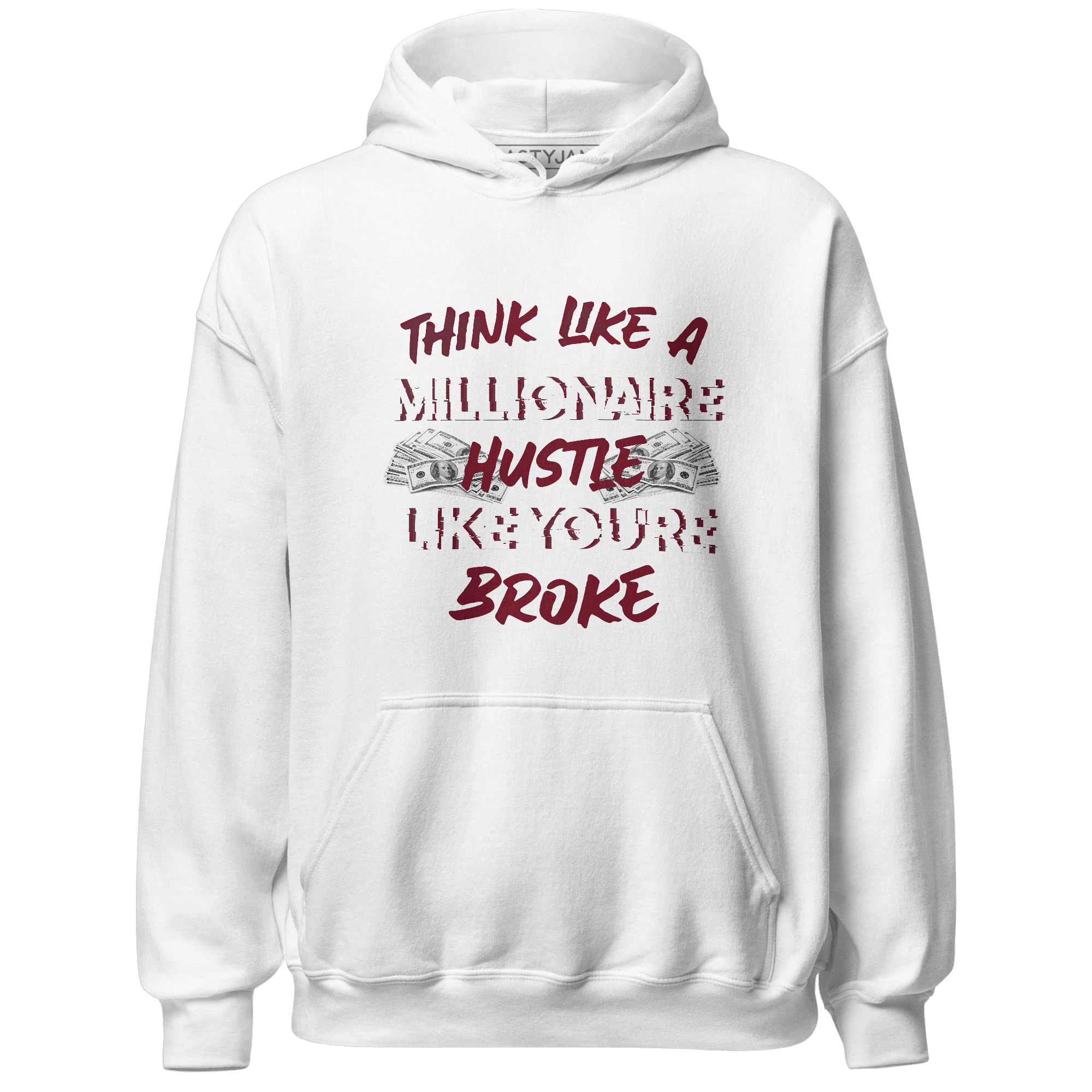 High White Team Red 1s Hoodie Match Hustle Millionaire - NastyJamz