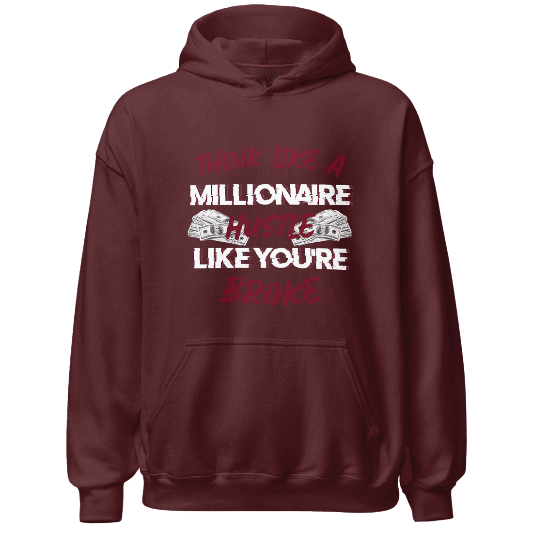 High White Team Red 1s Hoodie Match Hustle Millionaire - NastyJamz