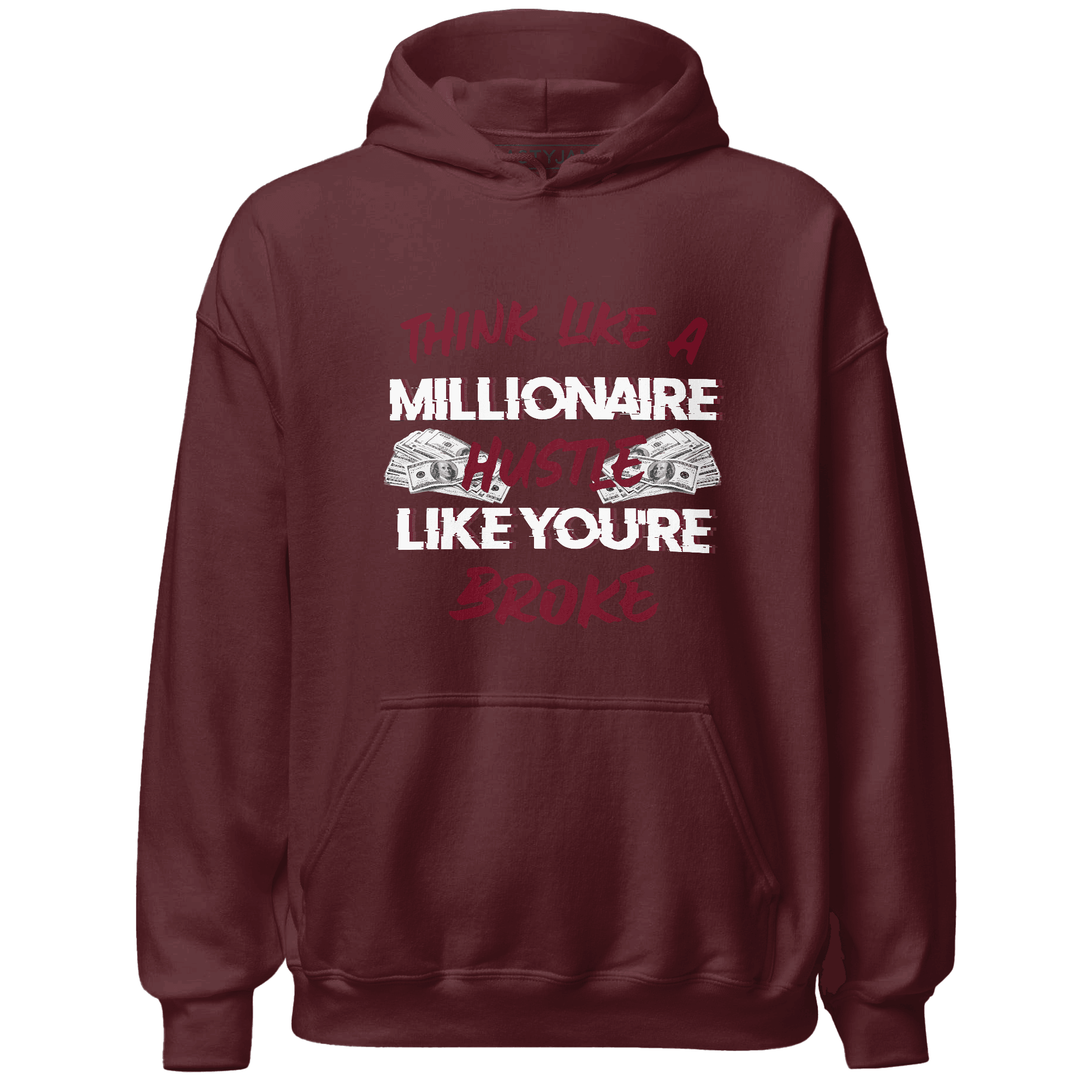 High White Team Red 1s Hoodie Match Hustle Millionaire - NastyJamz