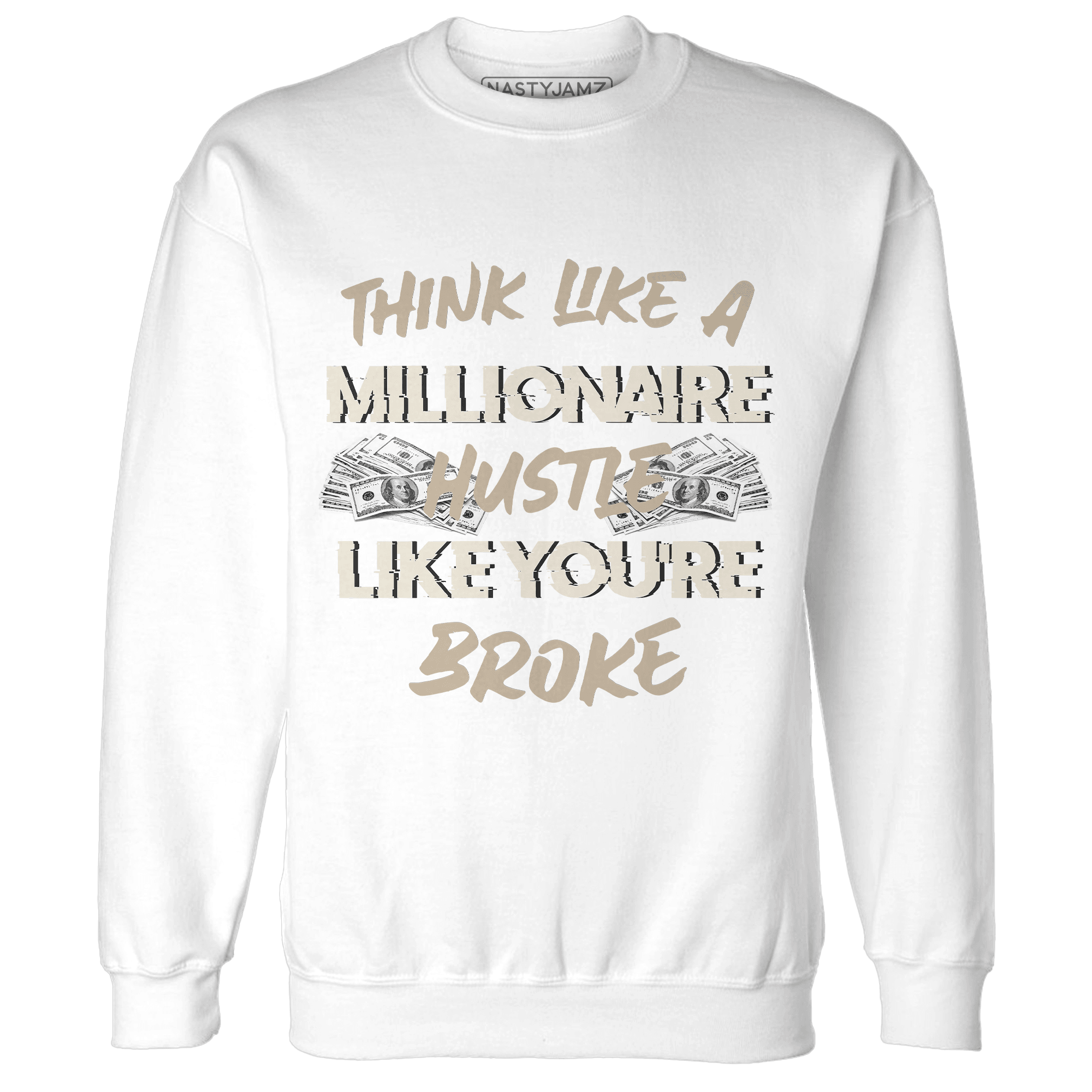 Latte 1s Sweatshirt Match Hustle Millionaire - NastyJamz