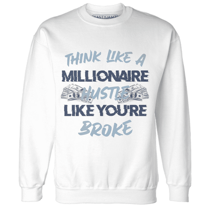 Mid Diffused Blue Grey 1s Sweatshirt Match Hustle Millionaire - NastyJamz
