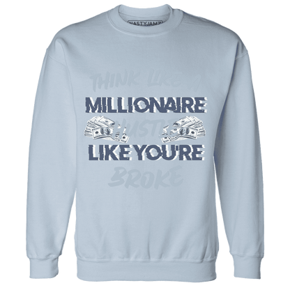Mid Diffused Blue Grey 1s Sweatshirt Match Hustle Millionaire - NastyJamz