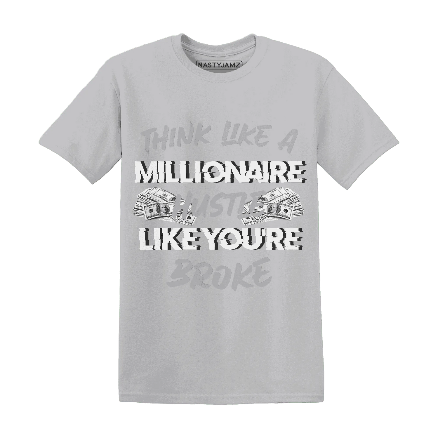 Wolf-Grey-1s-T-Shirt-Match-Hustle-Millionaire