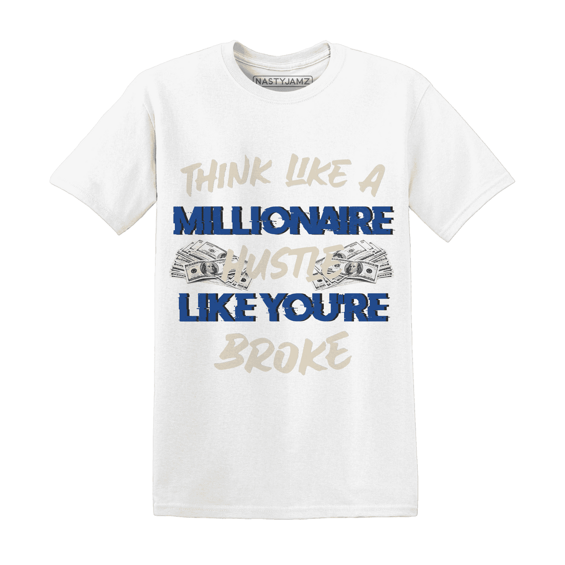 Quaiii 54 3s T Shirt Match Hustle Millionaire - NastyJamz