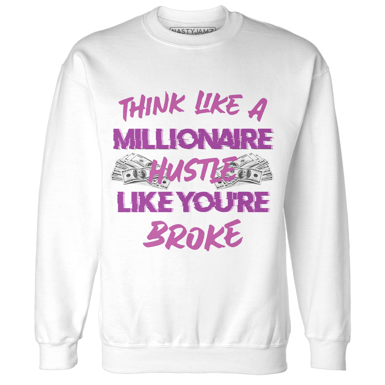 GS Hyper Violet 4s Sweatshirt Match Hustle Millionaire - NastyJamz