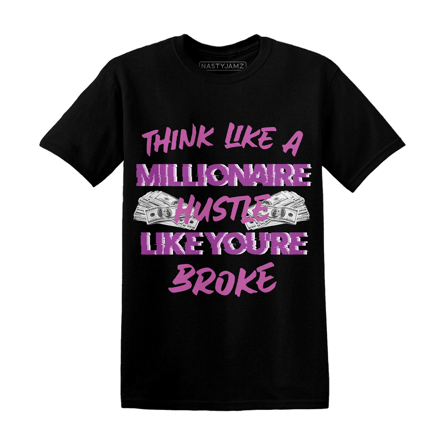 GS Hyper Violet 4s T Shirt Match Hustle Millionaire - NastyJamz