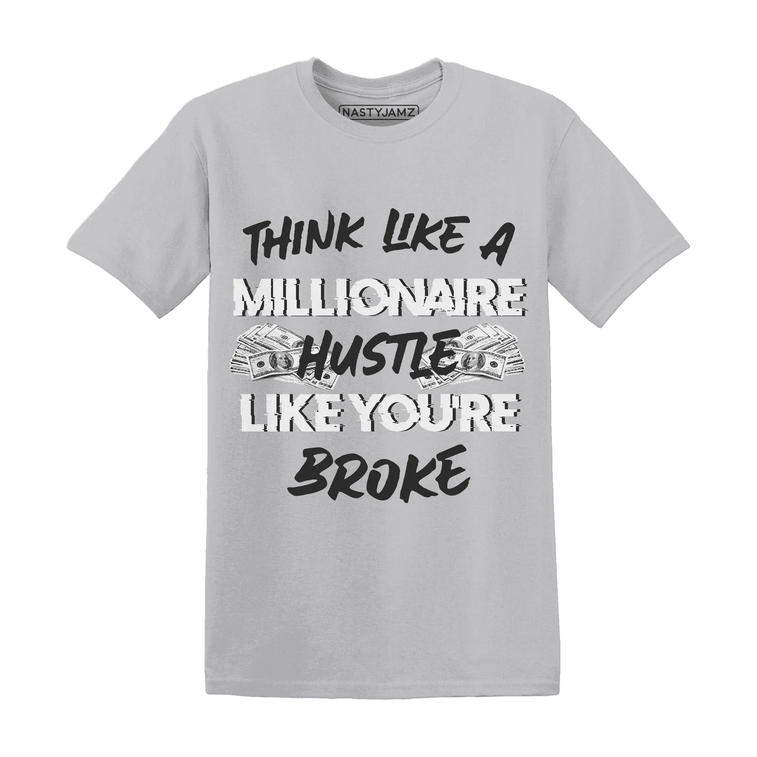 White-Thunder-4s-T-Shirt-Match-Hustle-Millionaire