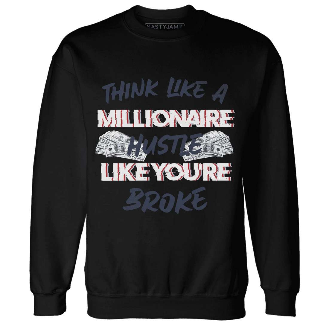 White-Navy-6s-Sweatshirt-Match-Hustle-Millionaire