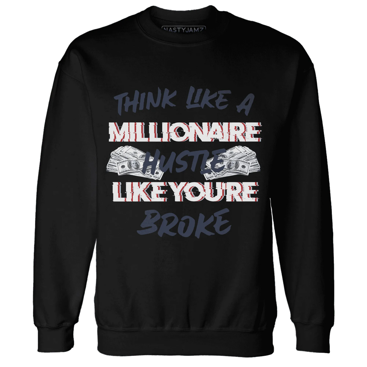White-Navy-6s-Sweatshirt-Match-Hustle-Millionaire