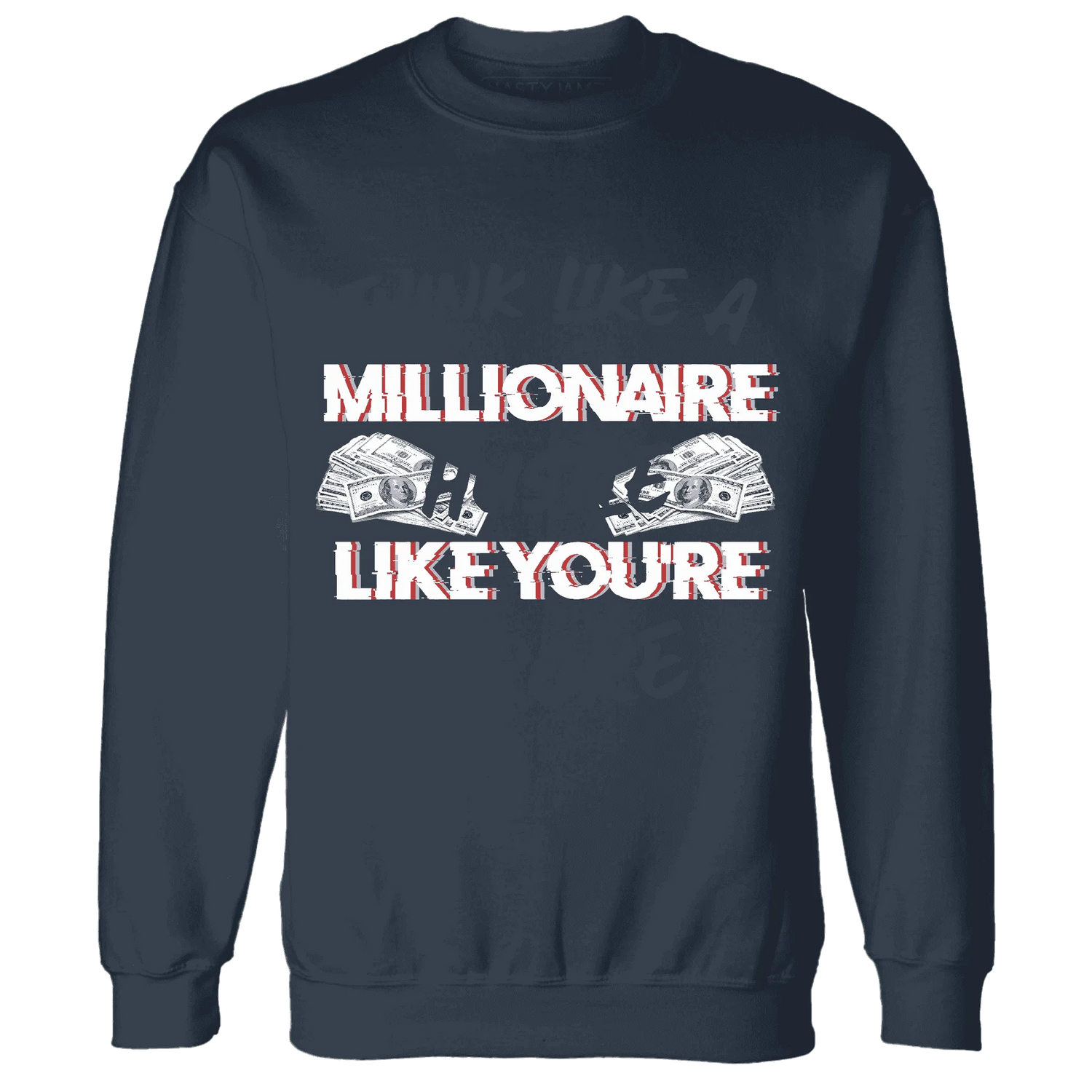 White-Navy-6s-Sweatshirt-Match-Hustle-Millionaire