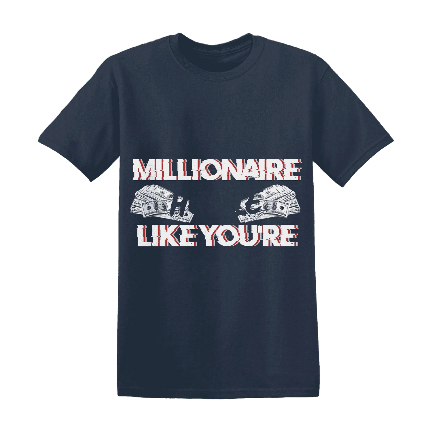 White-Navy-6s-T-Shirt-Match-Hustle-Millionaire