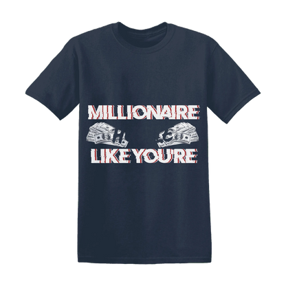White-Navy-6s-T-Shirt-Match-Hustle-Millionaire
