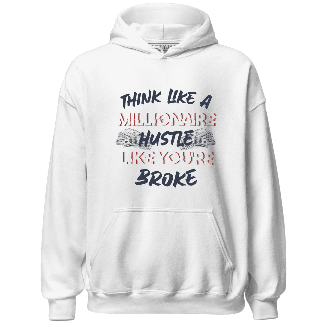 White-Navy-6s-Hoodie-Match-Hustle-Millionaire