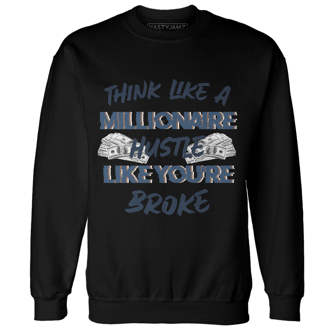 AM 1 86 Jackie Robinson Sweatshirt Match Hustle Millionaire - NastyJamz