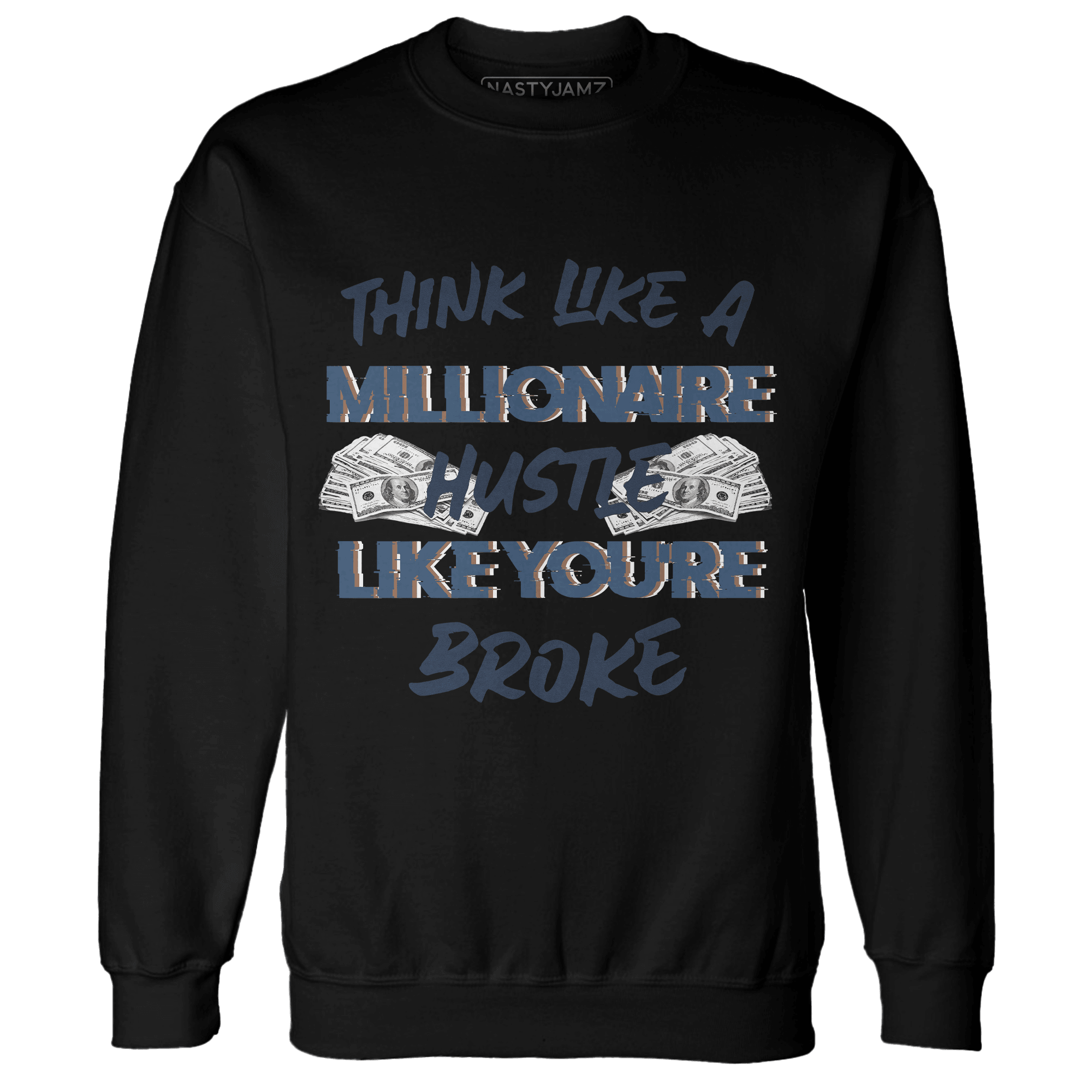 AM 1 86 Jackie Robinson Sweatshirt Match Hustle Millionaire - NastyJamz
