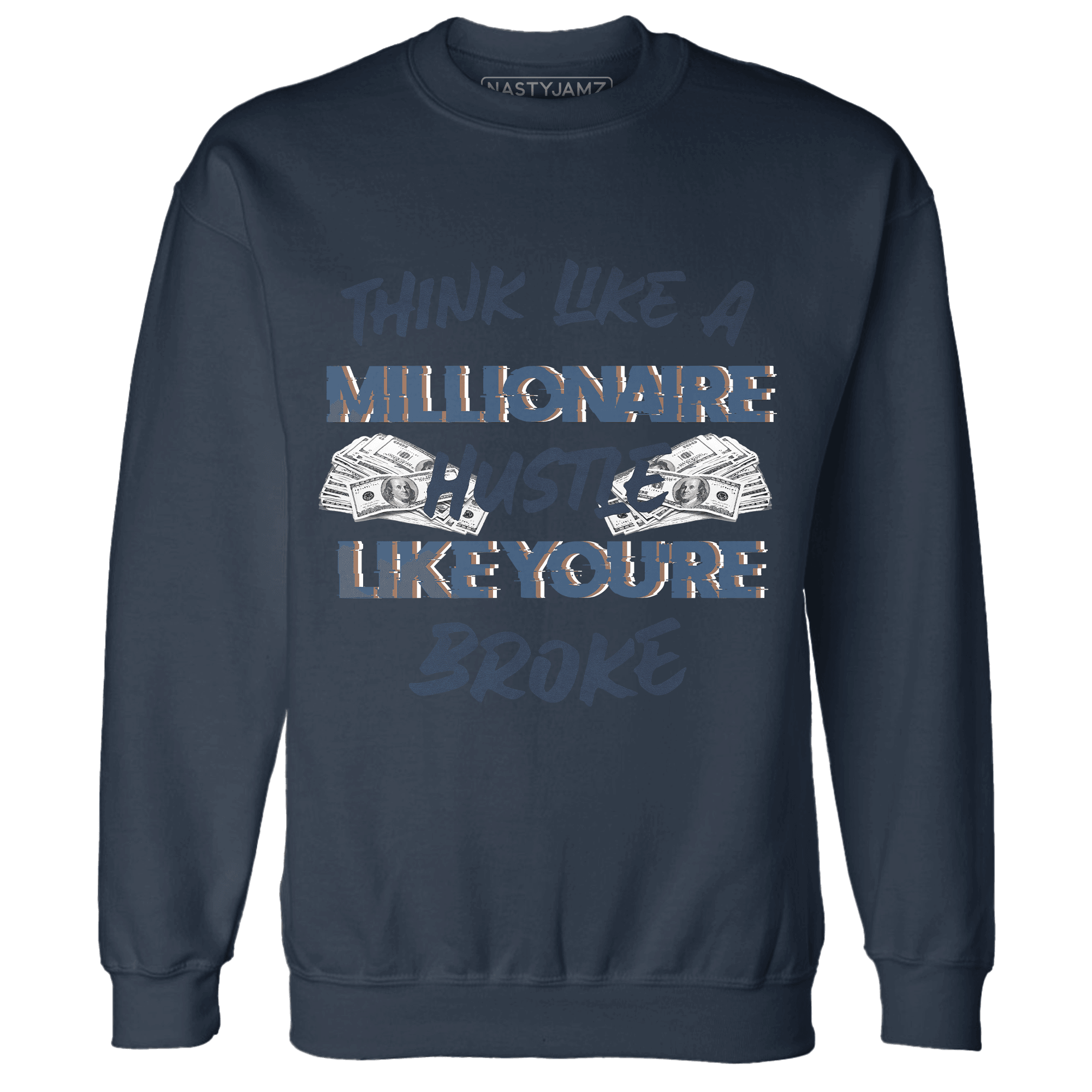 AM 1 86 Jackie Robinson Sweatshirt Match Hustle Millionaire - NastyJamz
