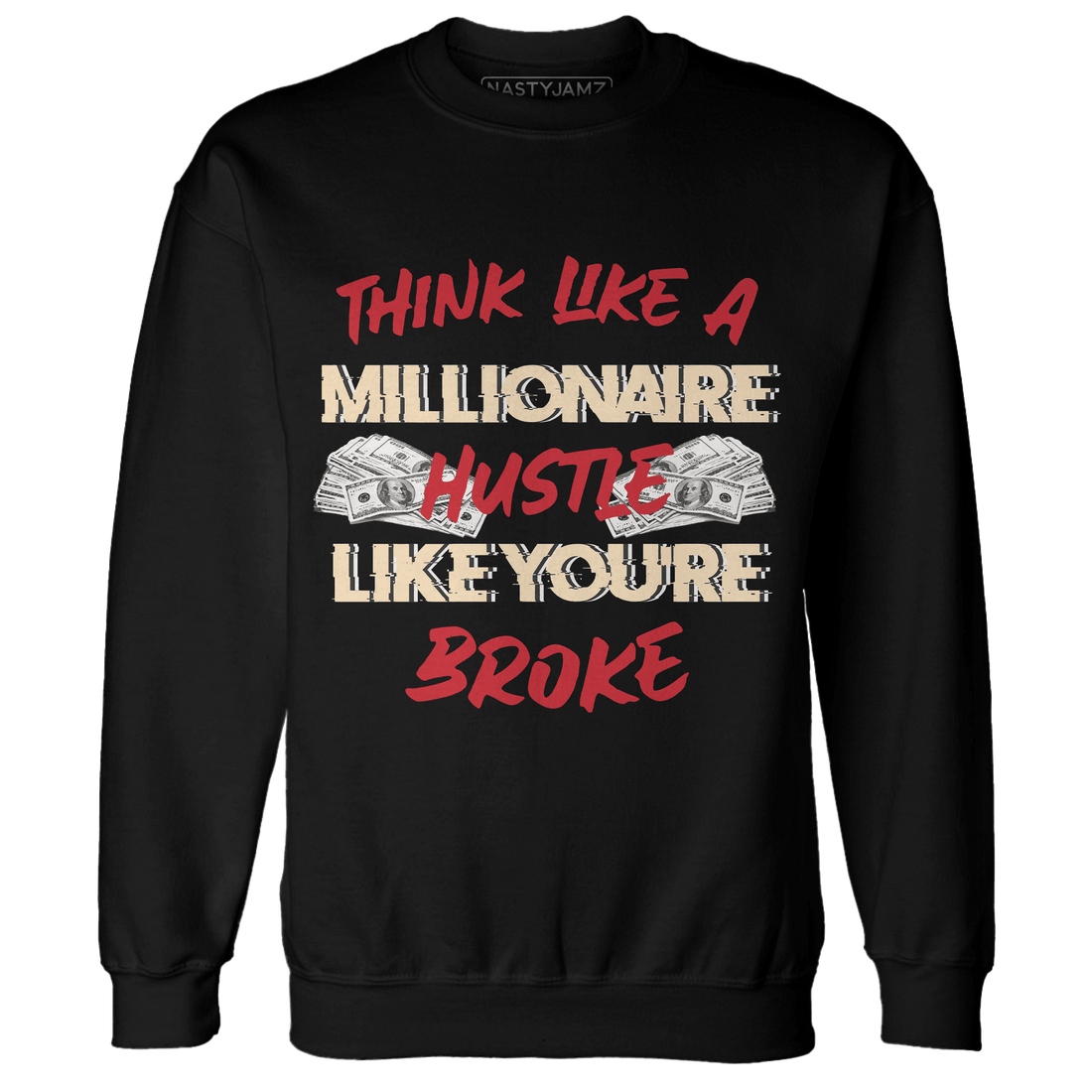 Jumman Jack University Red Sweatshirt Match Hustle Millionaire - NastyJamz