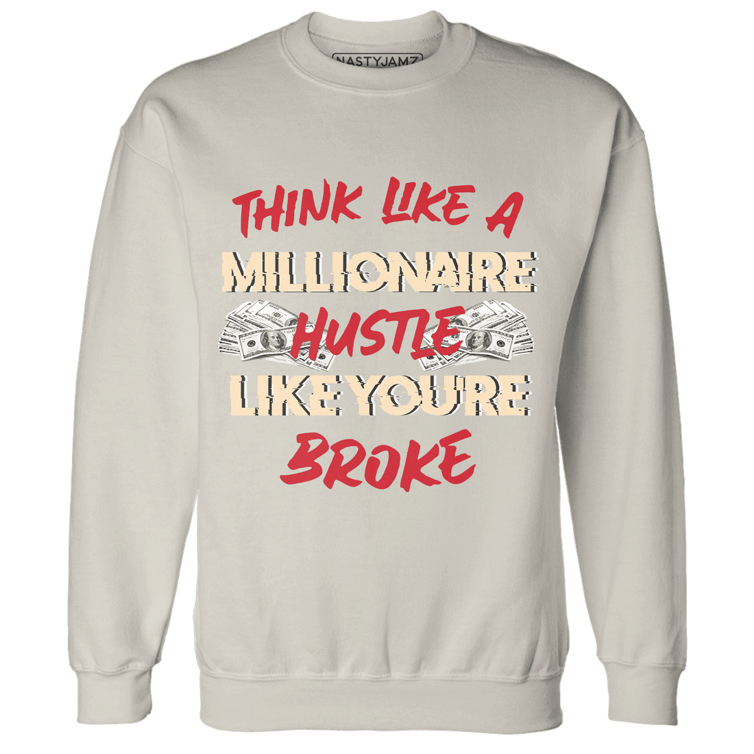 Jumman Jack University Red Sweatshirt Match Hustle Millionaire - NastyJamz