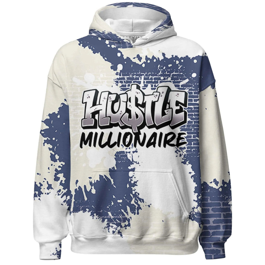 Low-Diffused-Blue-11s-Hoodie-Match-Hustle-Millionaire-3D