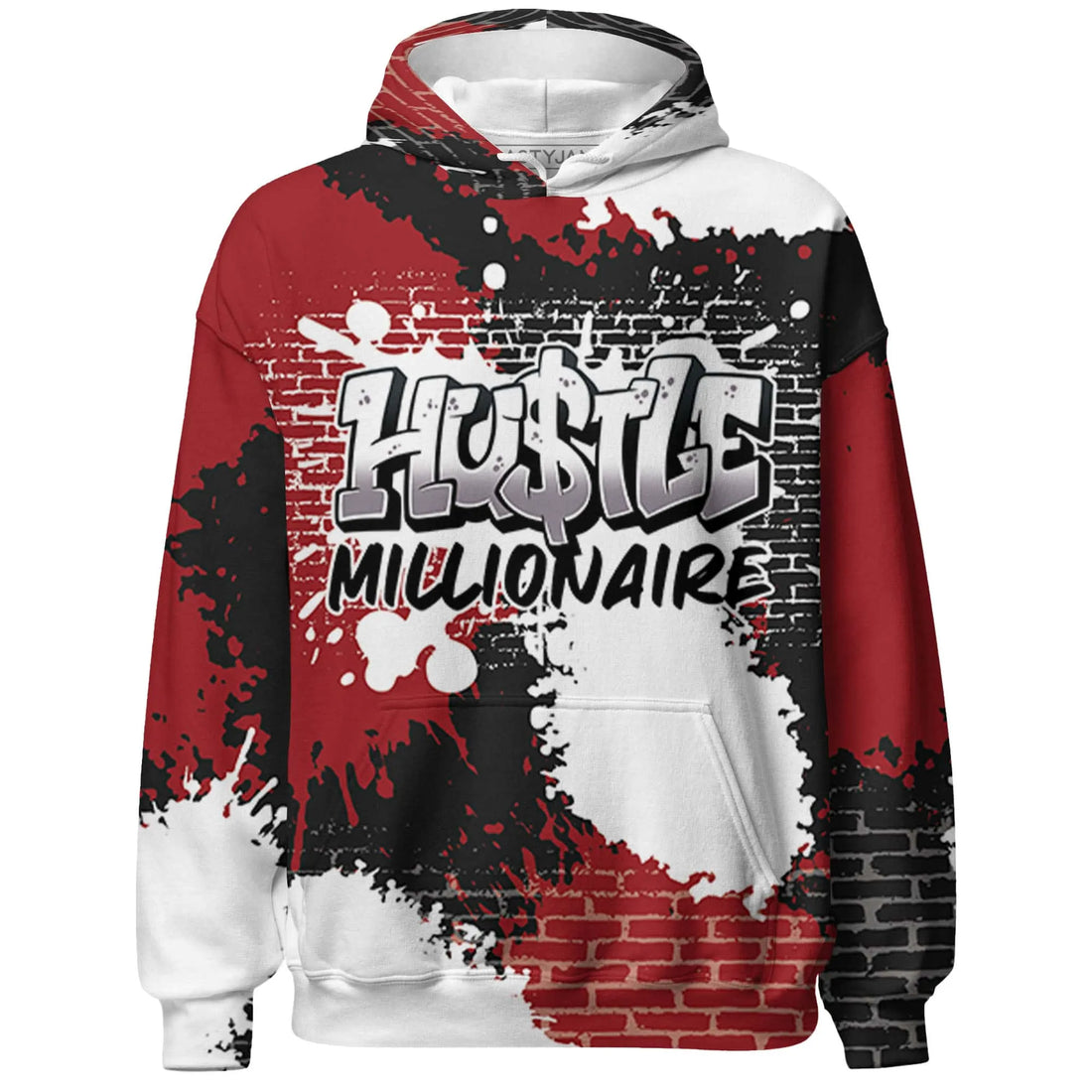 Retro-Red-Taxi-12s-Hoodie-Match-Hustle-Millionaire-3D
