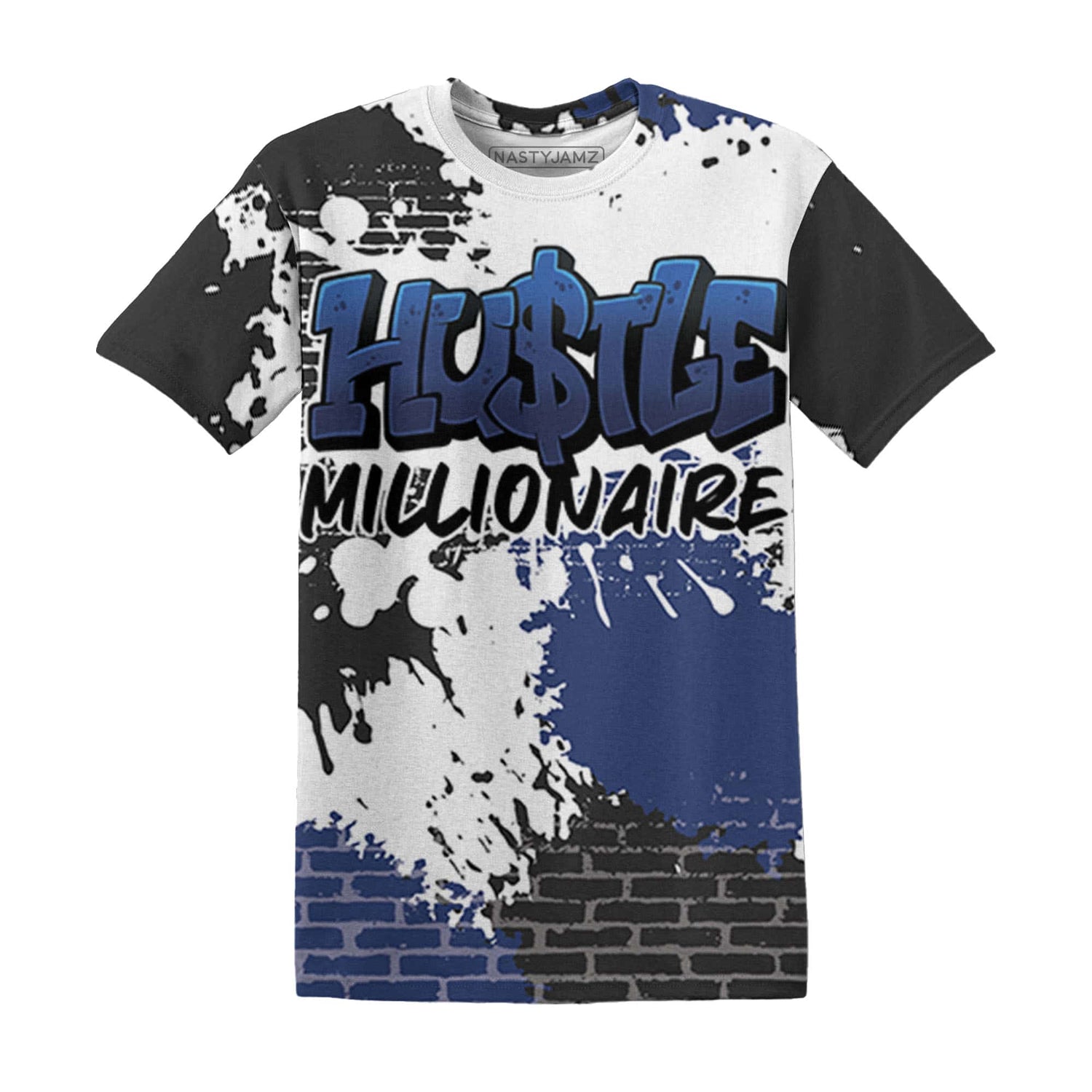 Midnight-Navy-5s-T-Shirt-Match-Hustle-Millionaire-3D