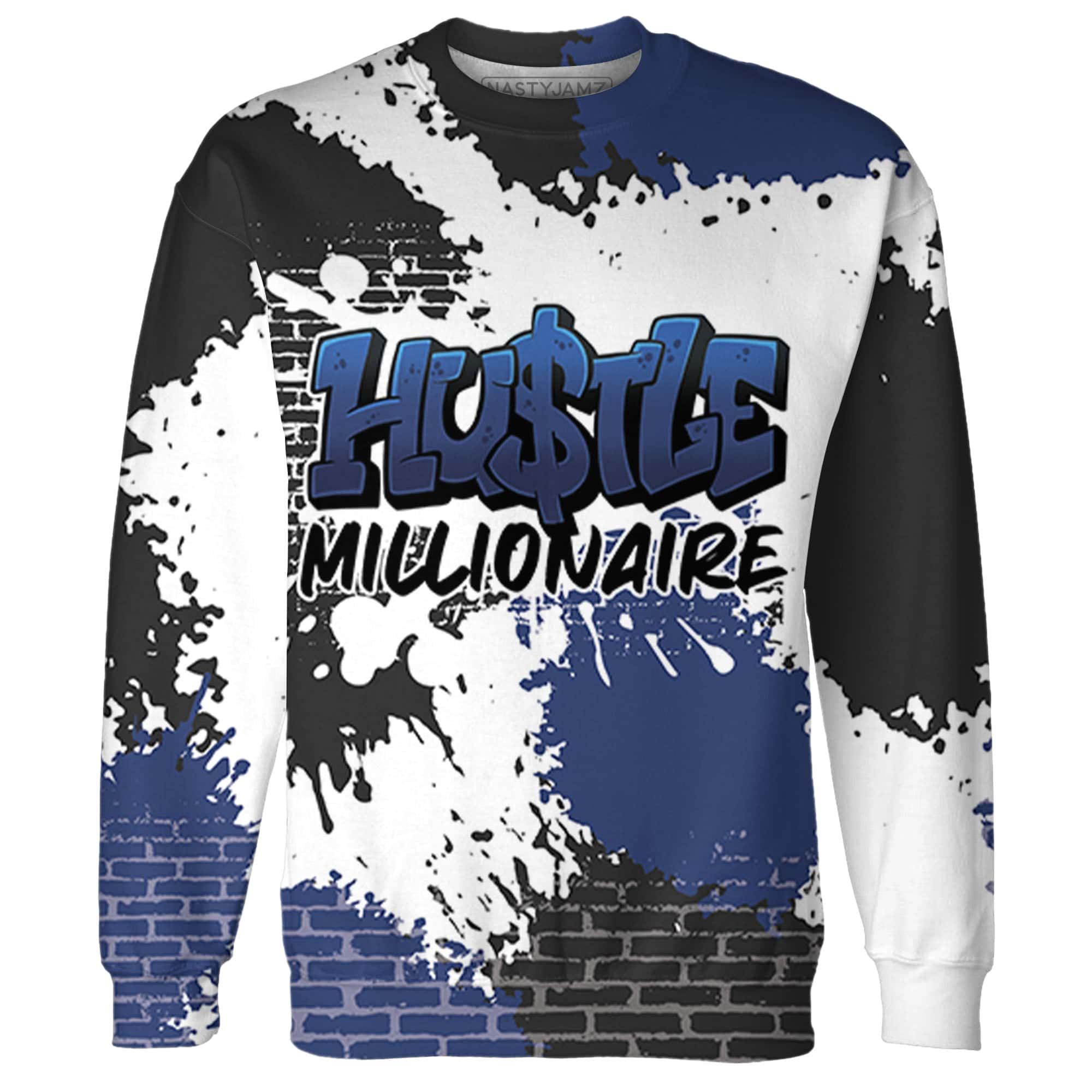 Midnight-Navy-5s-Sweatshirt-Match-Hustle-Millionaire-3D