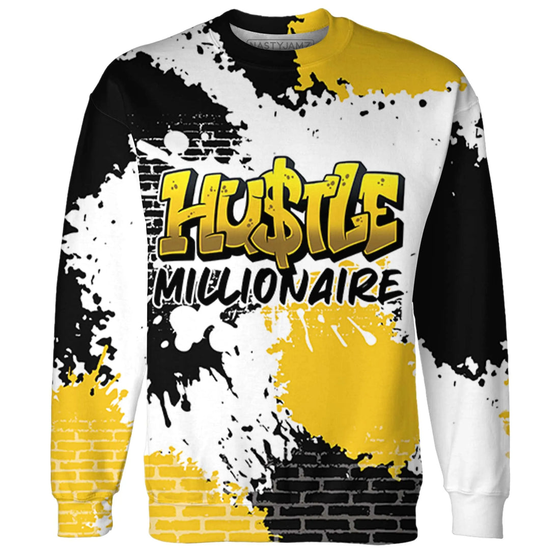 Yellow-Ochre-6s-Sweatshirt-Match-Hustle-Millionaire-3D
