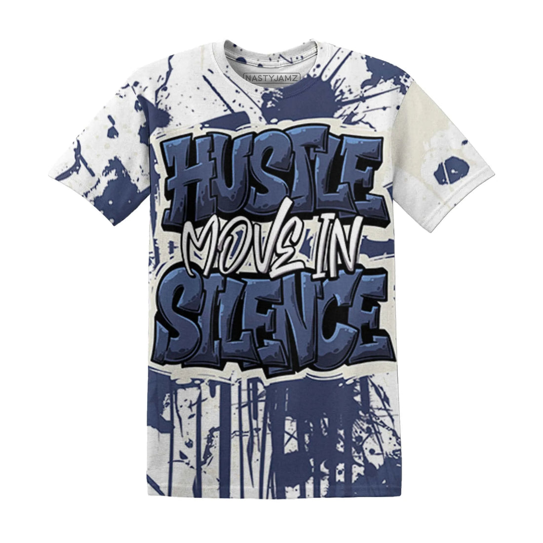 Low-Diffused-Blue-11s-T-Shirt-Match-Hustle-Move-In-Silence-3D