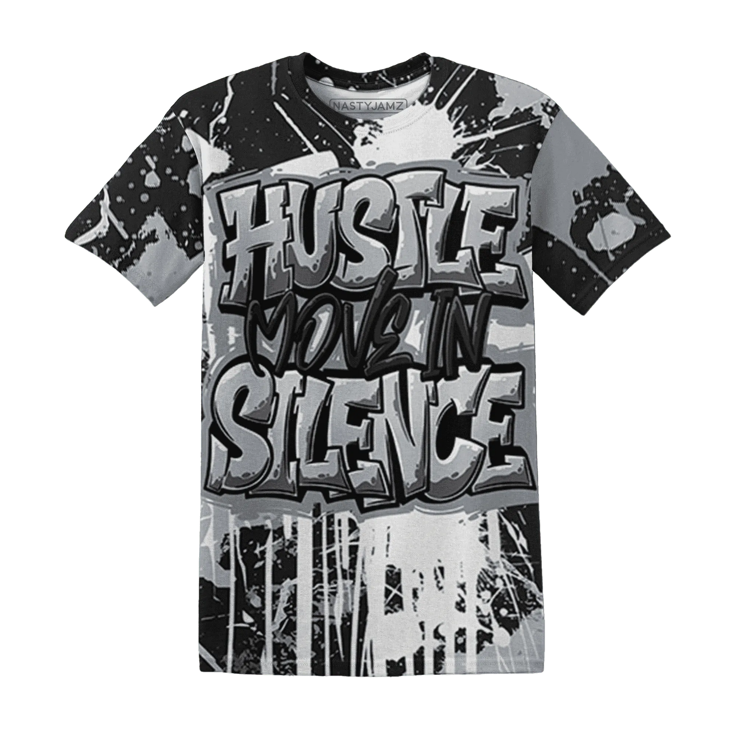 Wolf-Grey-12s-T-Shirt-Match-Hustle-Move-In-Silence-3D