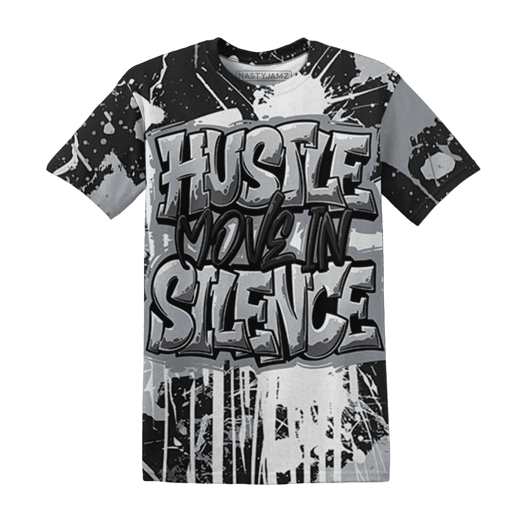 Wolf-Grey-12s-T-Shirt-Match-Hustle-Move-In-Silence-3D