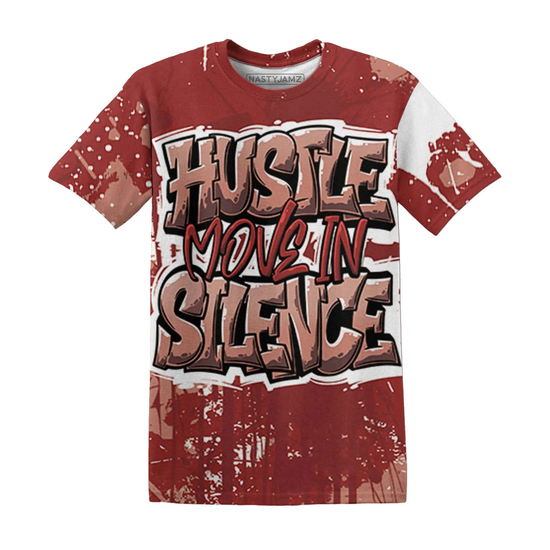 Dune-Red-13s-T-Shirt-Match-Hustle-Move-In-Silence-3D