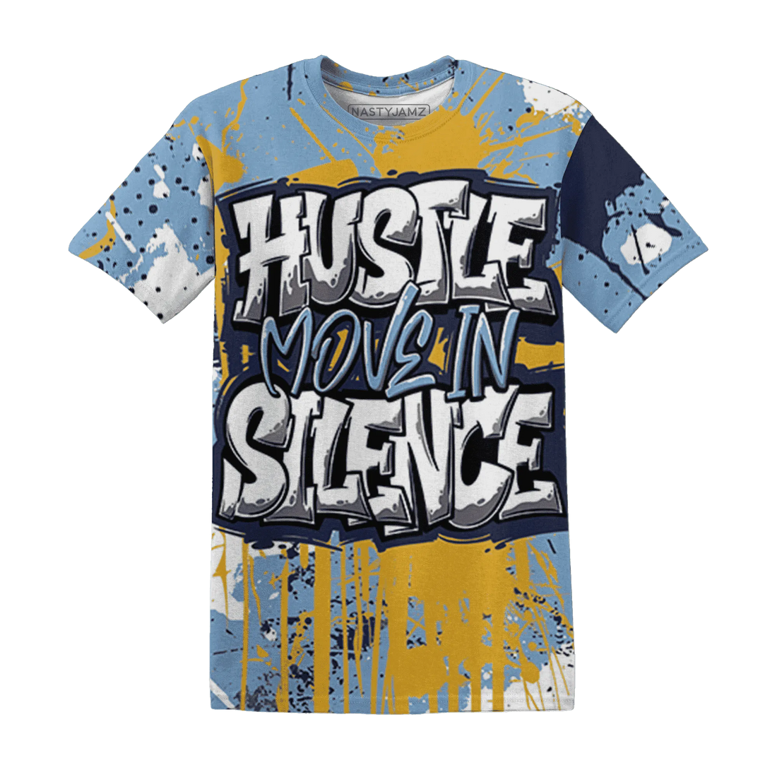 First-In-Flight-1s-T-Shirt-Match-Hustle-Move-In-Silence-3D