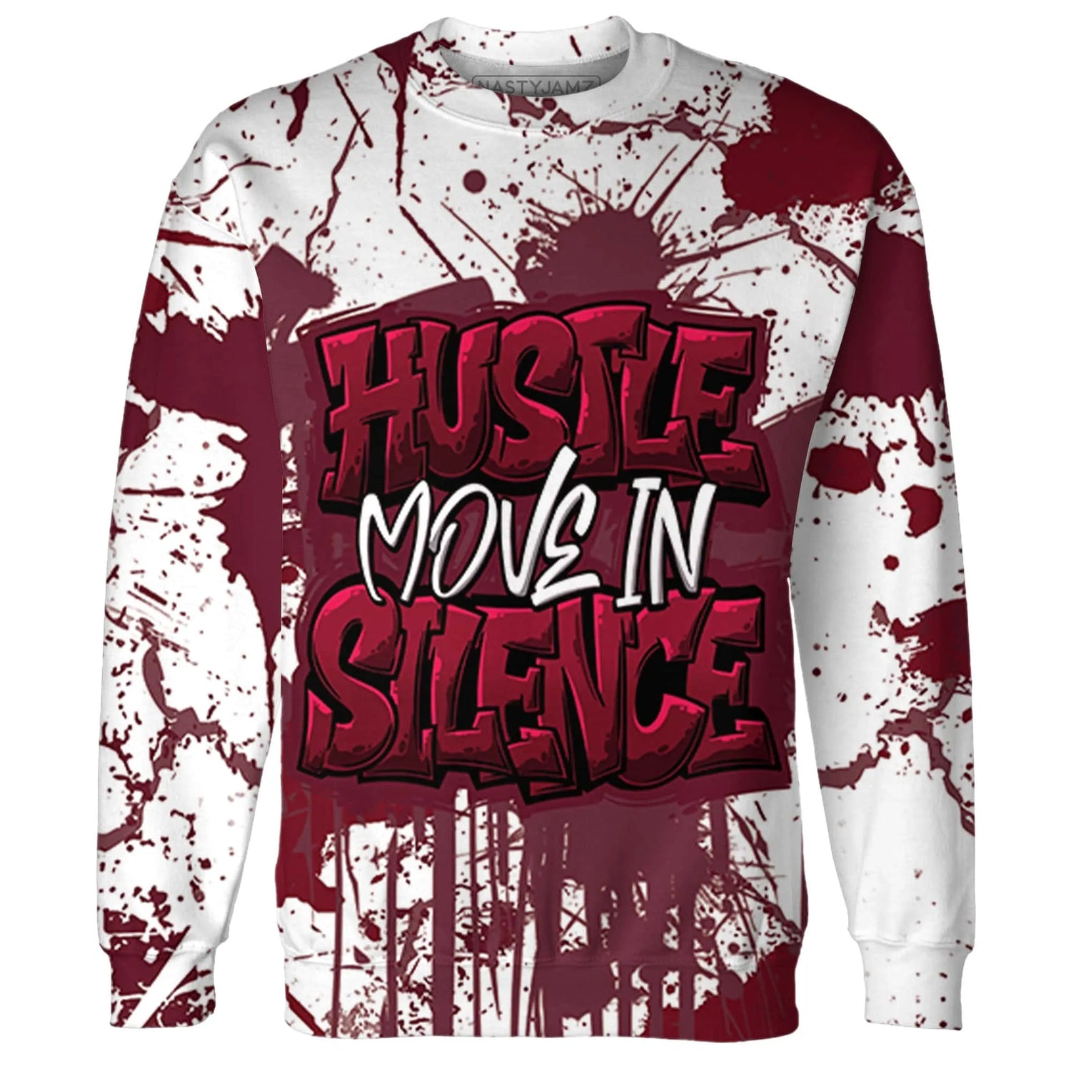 High-White-Team-Red-1s-Sweatshirt-Match-Hustle-Move-In-Silence-3D
