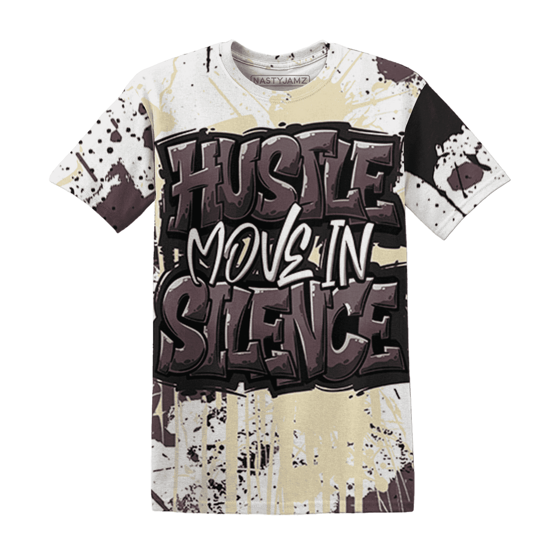 Burgundy-Crush-3s-T-Shirt-Match-Hustle-Move-In-Silence-3D