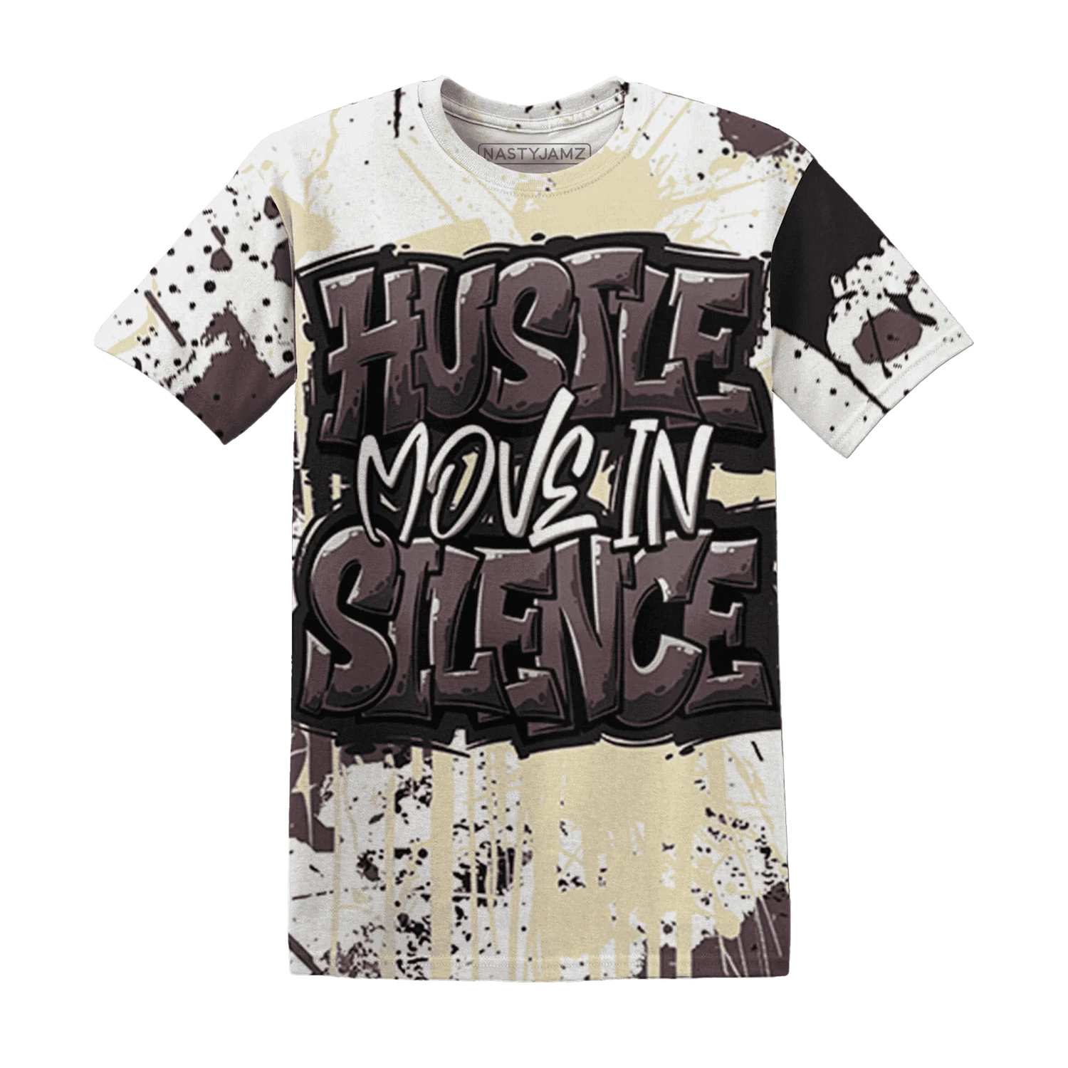 Burgundy-Crush-3s-T-Shirt-Match-Hustle-Move-In-Silence-3D