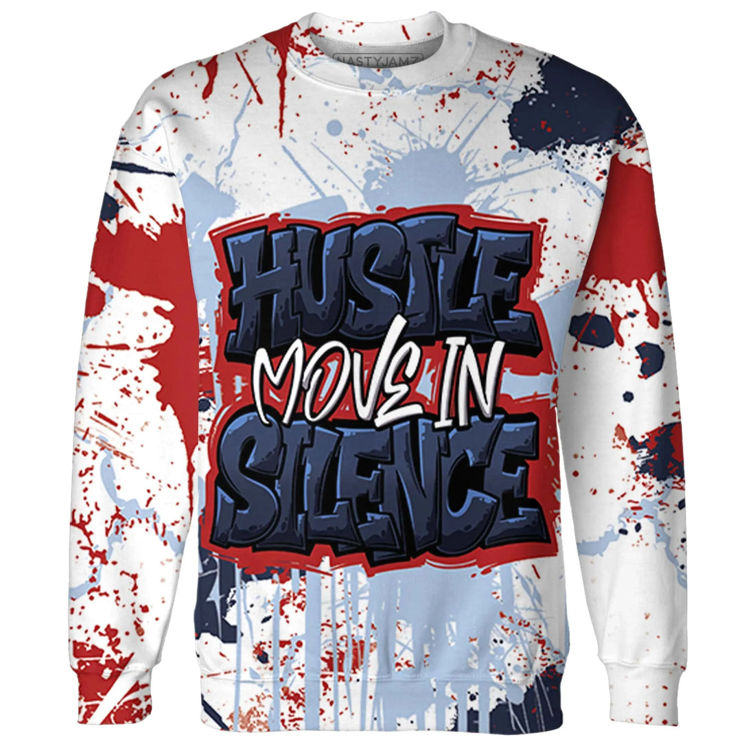 White-Navy-6s-Sweatshirt-Match-Hustle-Move-In-Silence-3D