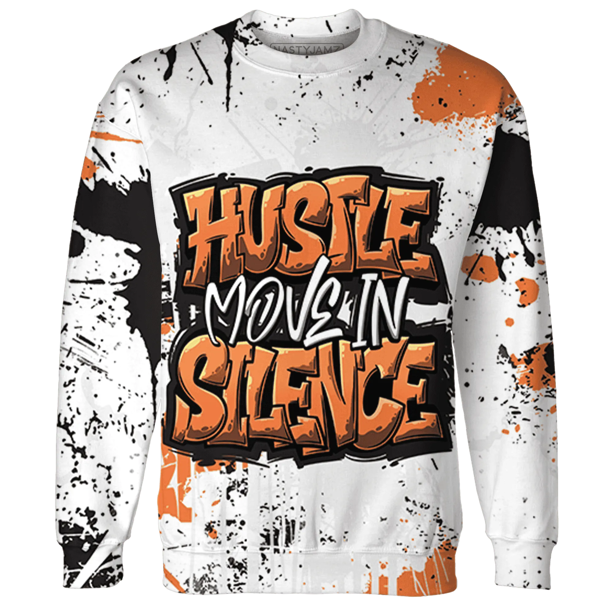 AM-TW-White-Orange-Sweatshirt-Match-Hustle-Move-In-Silence-3D