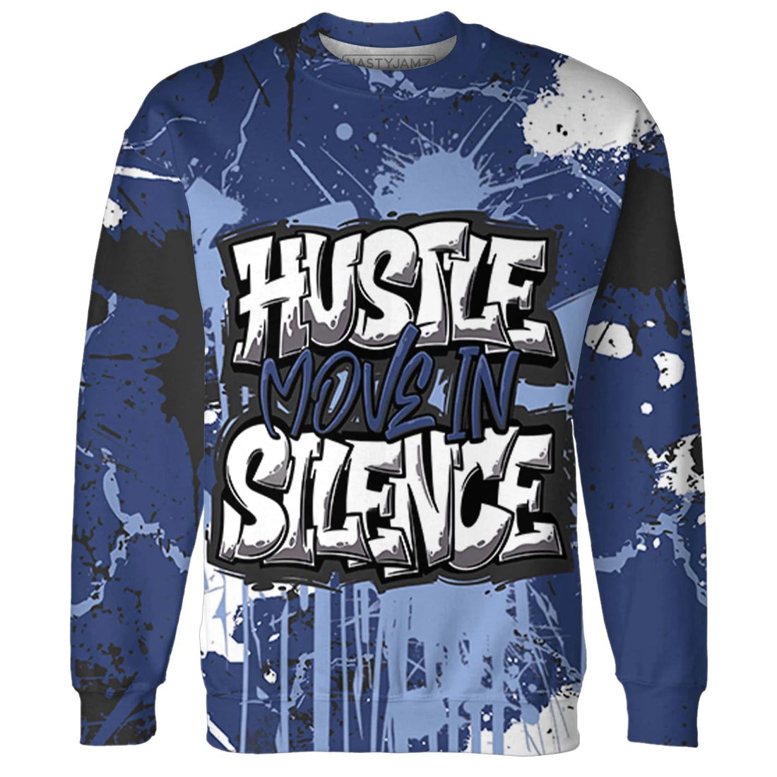 Midnight-Navy-5s-Sweatshirt-Match-Hustle-Move-In-Silence-3D