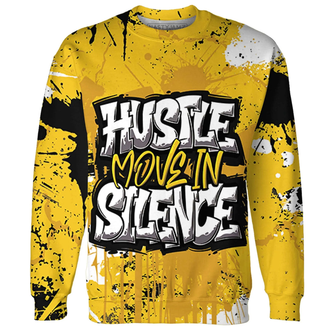 Yellow-Ochre-6s-Sweatshirt-Match-Hustle-Move-In-Silence-3D