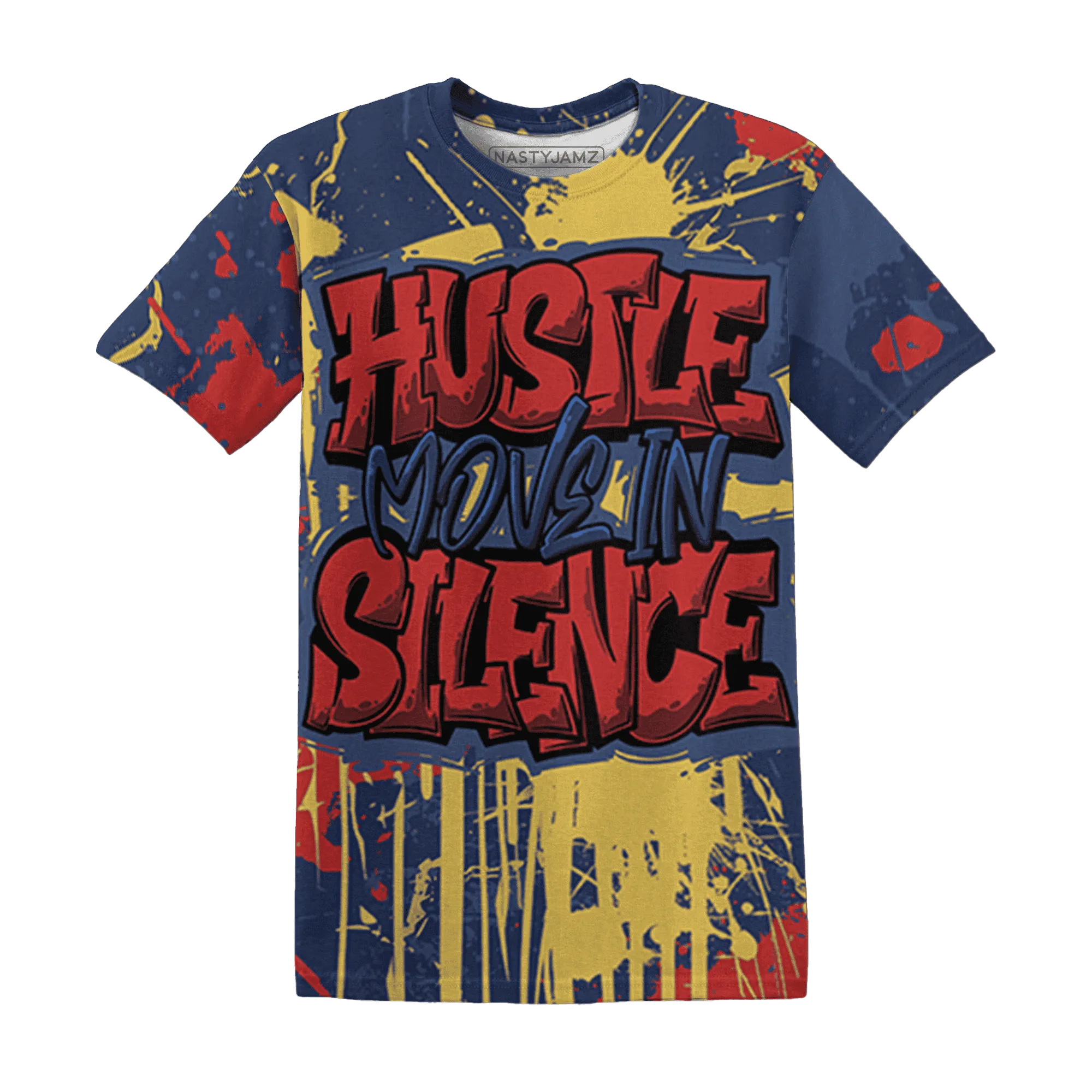 VaporMax-Air-Plus-Midnight-Navy-Gold-Black-T-Shirt-Match-Hustle-Move-In-Silence-3D