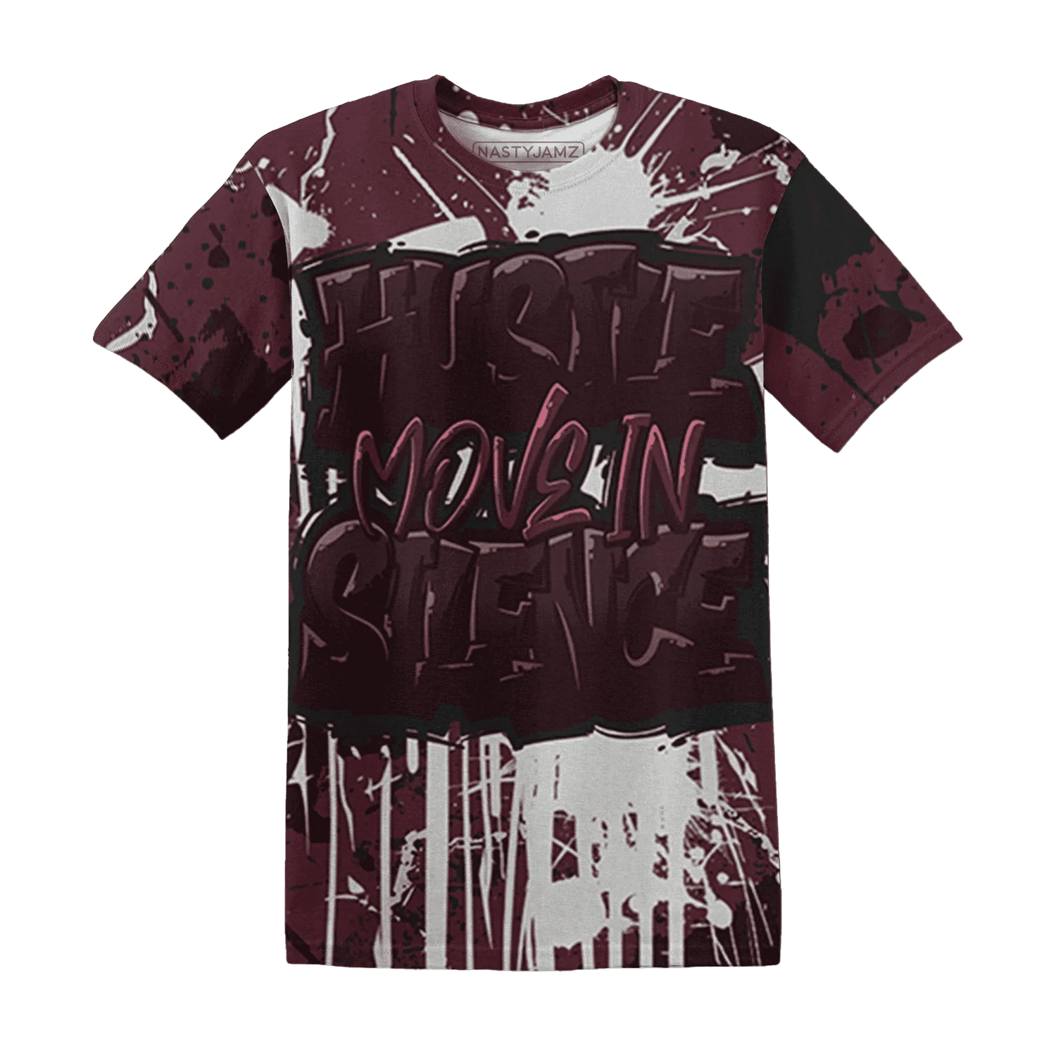 VaporMax-Night-Maron-Burgundy-T-Shirt-Match-Hustle-Move-In-Silence-3D
