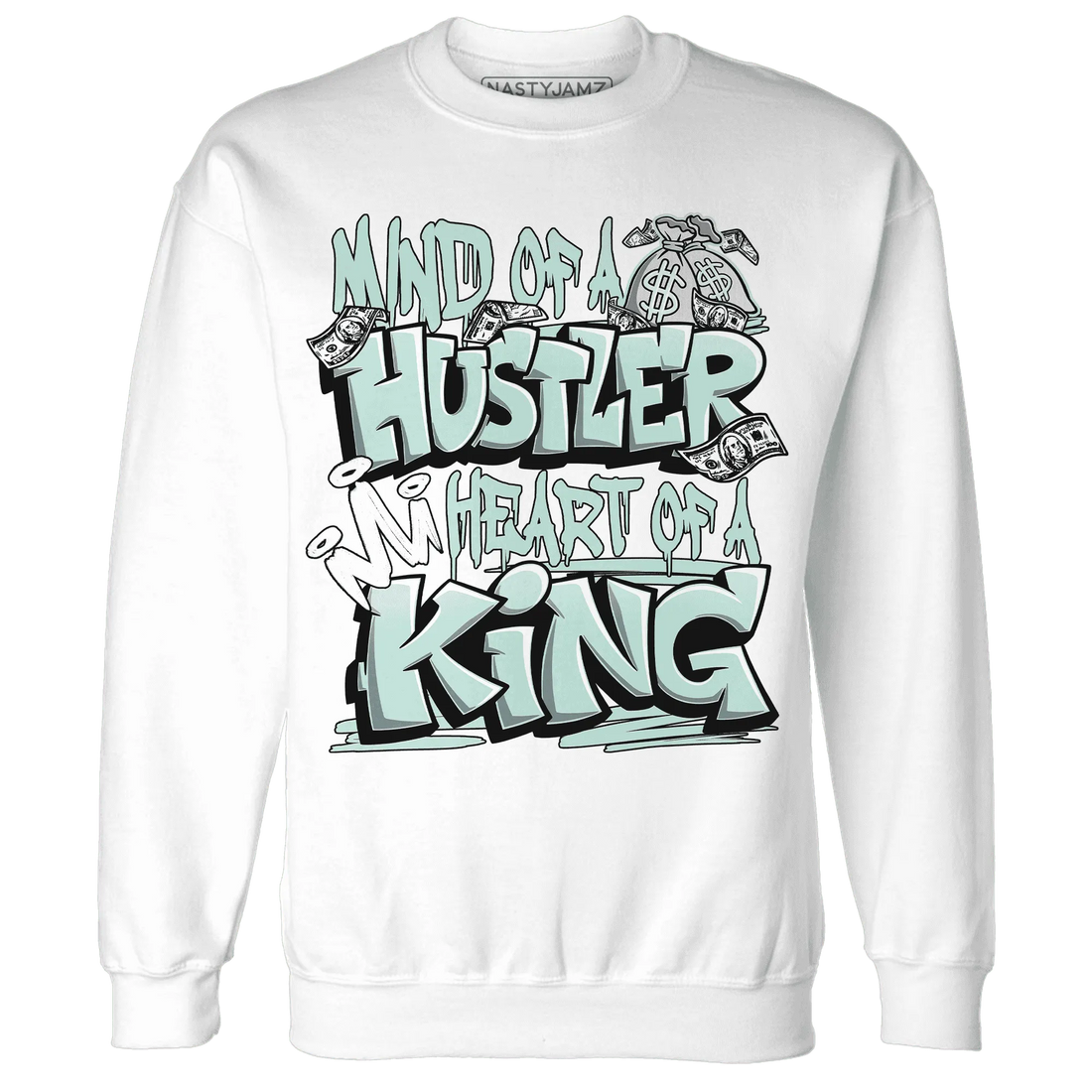 NastyJamz-AF-1-Low-Jade-Ice-White-Sweatshirt-Match-Hustler-Heart-King