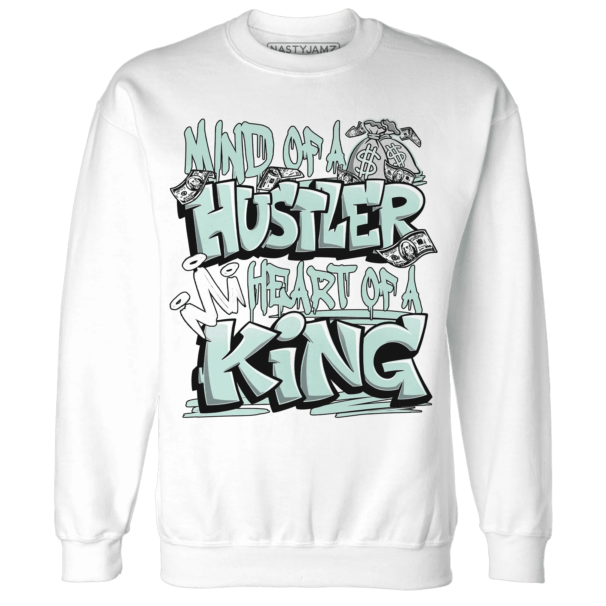 NastyJamz-AF-1-Low-Jade-Ice-White-Sweatshirt-Match-Hustler-Heart-King