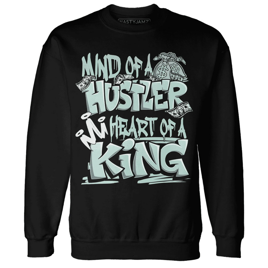 NastyJamz-AF-1-Low-Jade-Ice-White-Sweatshirt-Match-Hustler-Heart-King