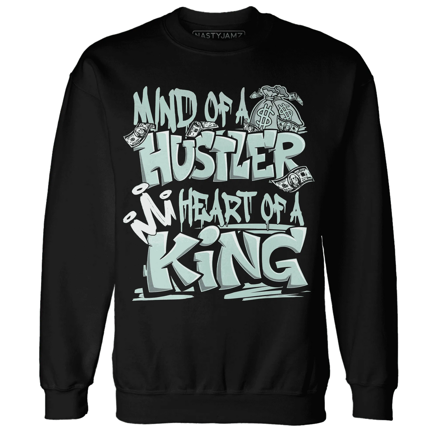 NastyJamz-AF-1-Low-Jade-Ice-White-Sweatshirt-Match-Hustler-Heart-King