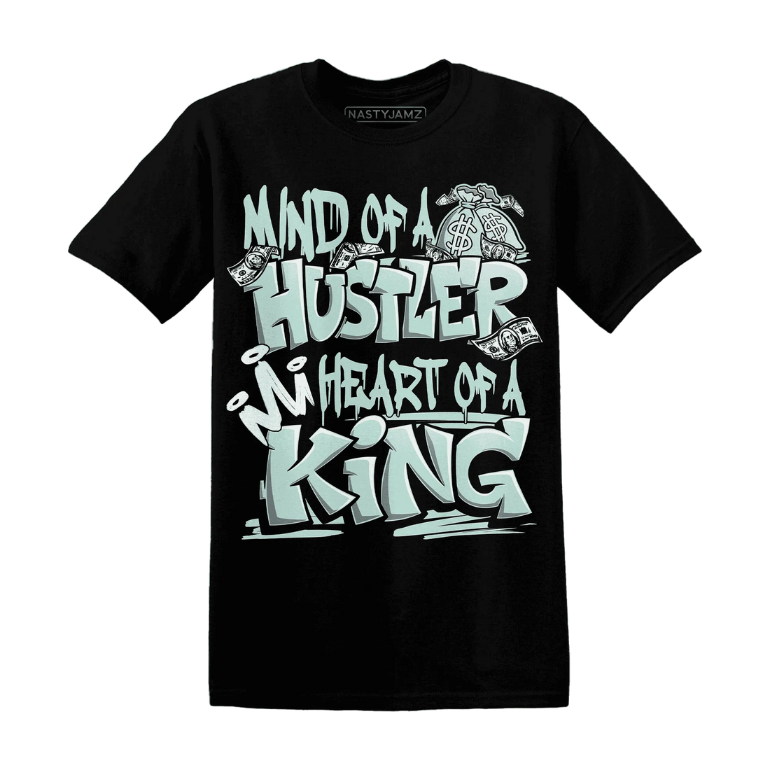NastyJamz-AF-1-Low-Jade-Ice-White-T-Shirt-Match-Hustler-Heart-King