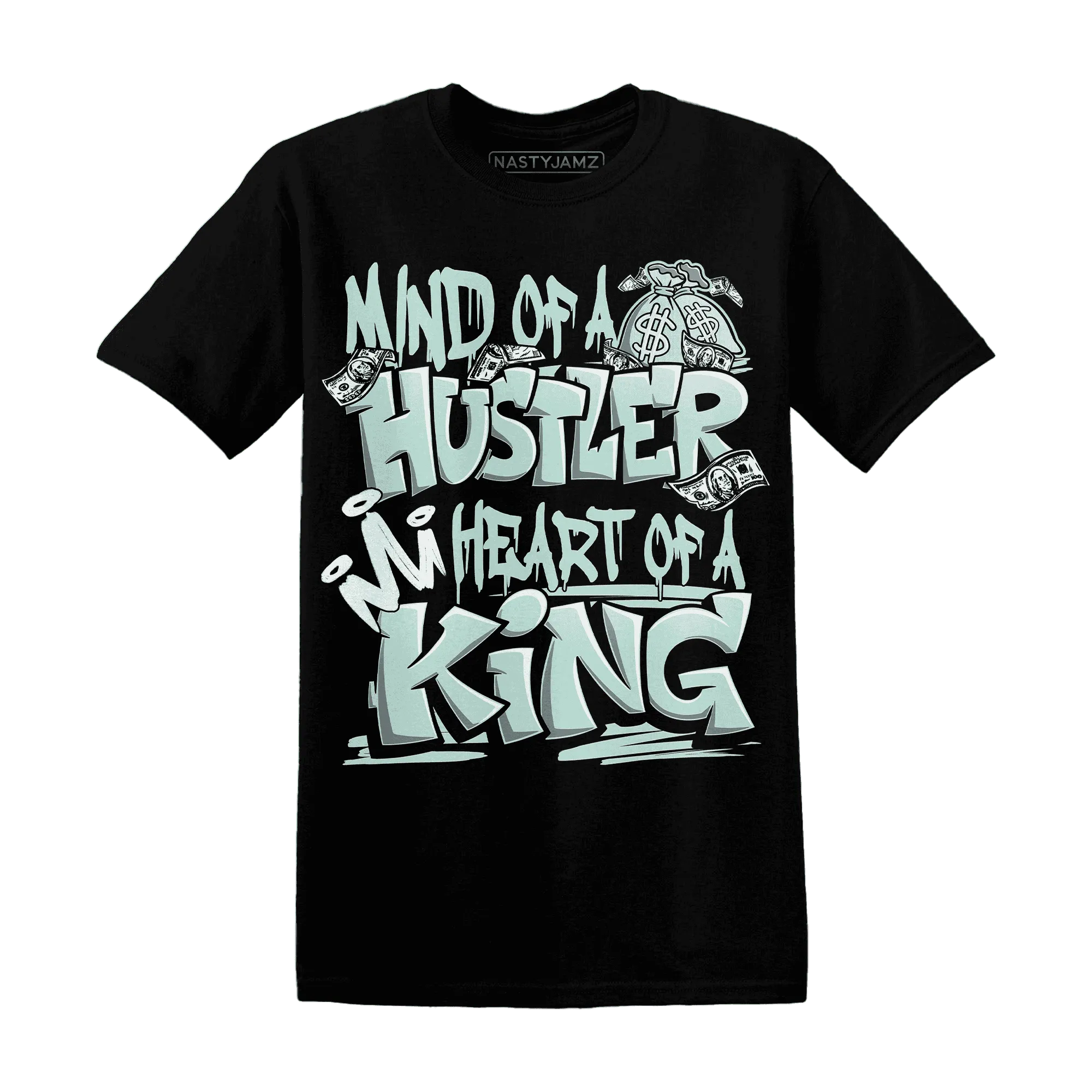 NastyJamz-AF-1-Low-Jade-Ice-White-T-Shirt-Match-Hustler-Heart-King