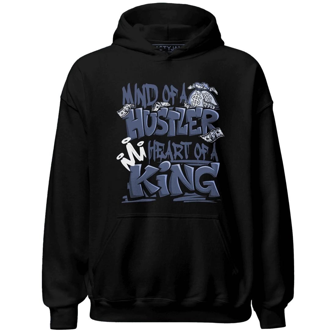 Low-Diffused-Blue-11s-Hoodie-Match-Hustler-Heart-King